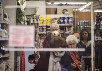 ROME, ITALY- The photos show the streets during the coronavirus quarantine in Rome, Italy on April 13, 2020. In the last 24 hours, 431 new deaths were registered, bringing the number of victims to 19,899, according to the data made public by the Italian Government. The death toll in the last 24 hours is the lowest since March 19.