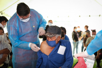 Jalisco, Mexico.- In the photos taken on May 27, 2021, it shows a vaccination center against the coronavirus. Mexico has registered the lowest death figures, which reinforces the argument that the Ministry of Health (SSa) has defended in recent weeks regarding the decrease in confirmed infections and, consequently, deaths caused by the SARS-CoV-2 virus.