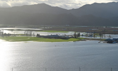 Abbotsford, Canada.- In the photos taken on November 17, 2021, it shows the streets of the city of Abbotsford flooded. As many parts of western Washington began to dry out Tuesday after a storm that left rain for days, water continued to rise in some areas, authorities urged more people to evacuate and crews tried to restore power and reopen roads.