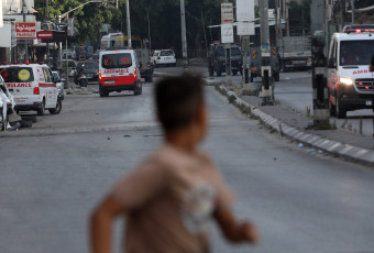 West Bank, Palestine - The photos show caoe in the streets of the northern West Bank city of Nablus during an Israeli offensive on June 3, 2024. Two Palestinians were killed and six others were wounded on Monday during an Israeli military operation in the northern West Bank city of Nablus, the Palestinian Health Ministry said.