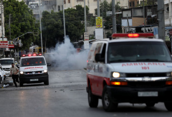 West Bank, Palestine - The photos show caoe in the streets of the northern West Bank city of Nablus during an Israeli offensive on June 3, 2024. Two Palestinians were killed and six others were wounded on Monday during an Israeli military operation in the northern West Bank city of Nablus, the Palestinian Health Ministry said.